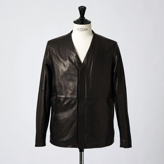 Collarless jacket